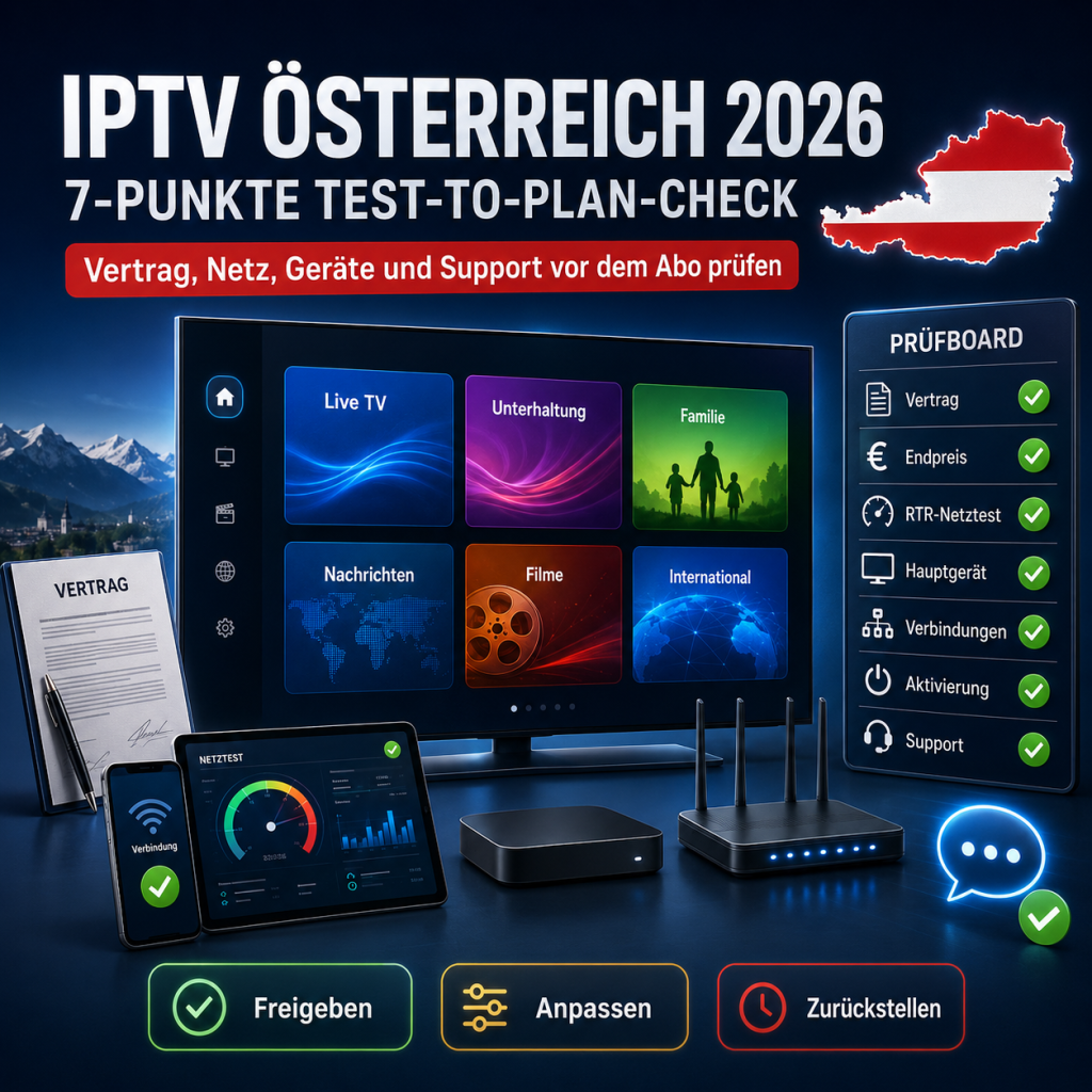 IPTV Österreich 2026 - Teste den Plan